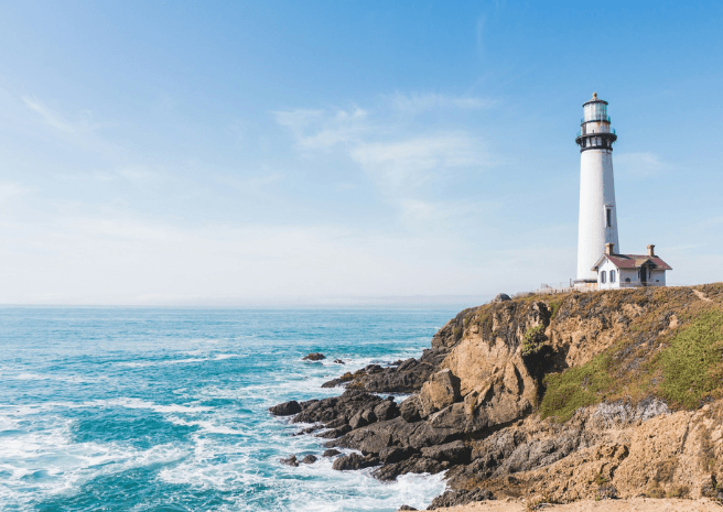Lighthouse by the sea
